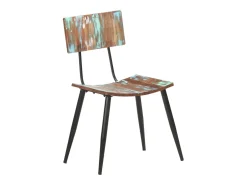 Sillas de comedor 4 unidades madera maciza reciclada