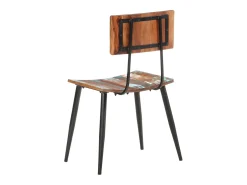 Sillas de comedor 4 unidades madera maciza reciclada