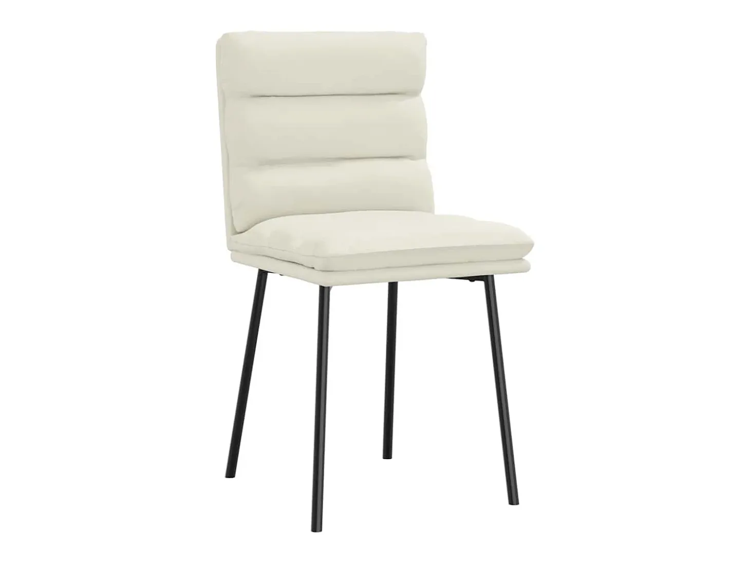 Sillas de comedor 2 unidades terciopelo crema