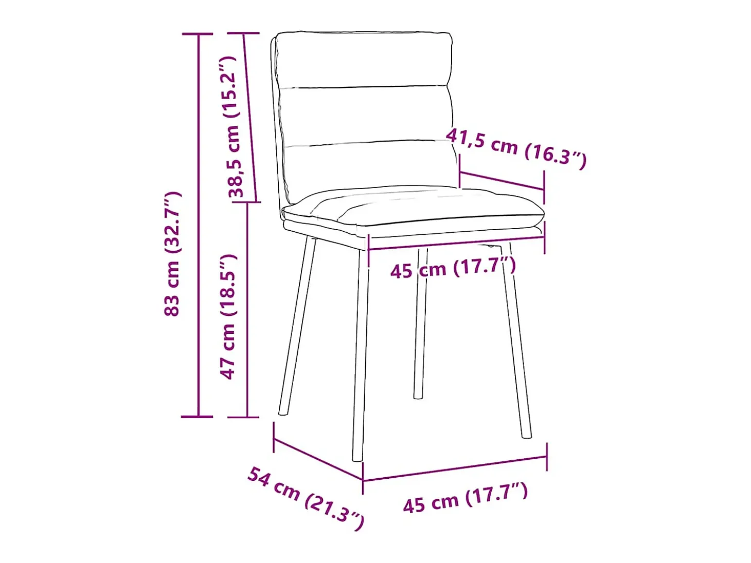 Sillas de comedor 2 unidades terciopelo crema