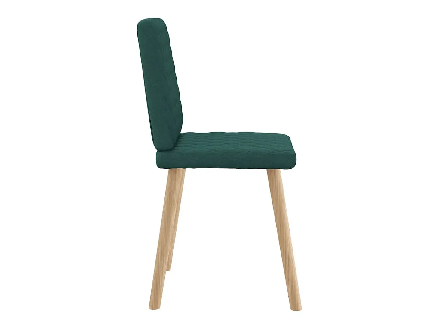 Sillas de comedor 2 unidades tela verde oscuro