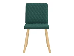 Sillas de comedor 2 unidades tela verde oscuro