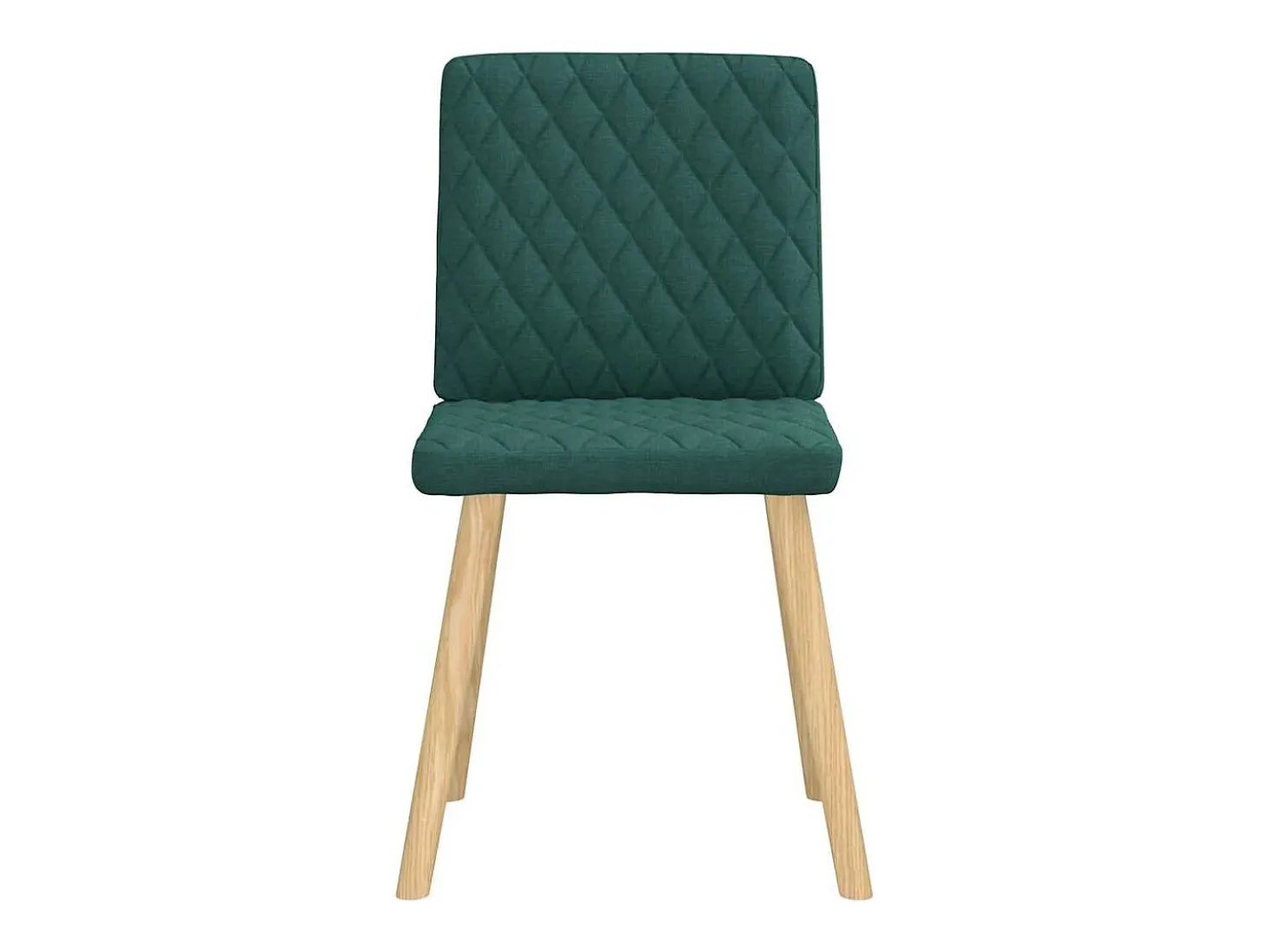 Sillas de comedor 2 unidades tela verde oscuro