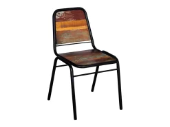 Sillas de comedor 4 unidades madera maciza reciclada