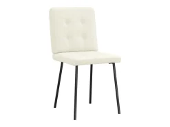 Sillas de comedor 2 unidades terciopelo crema