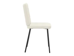 Sillas de comedor 2 unidades terciopelo crema