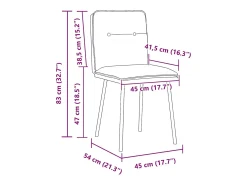 Sillas de comedor 4 unidades terciopelo gris claro
