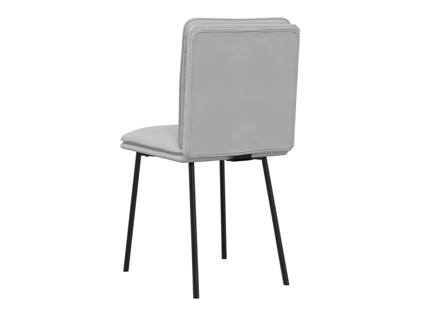 Sillas de comedor 4 unidades terciopelo gris claro