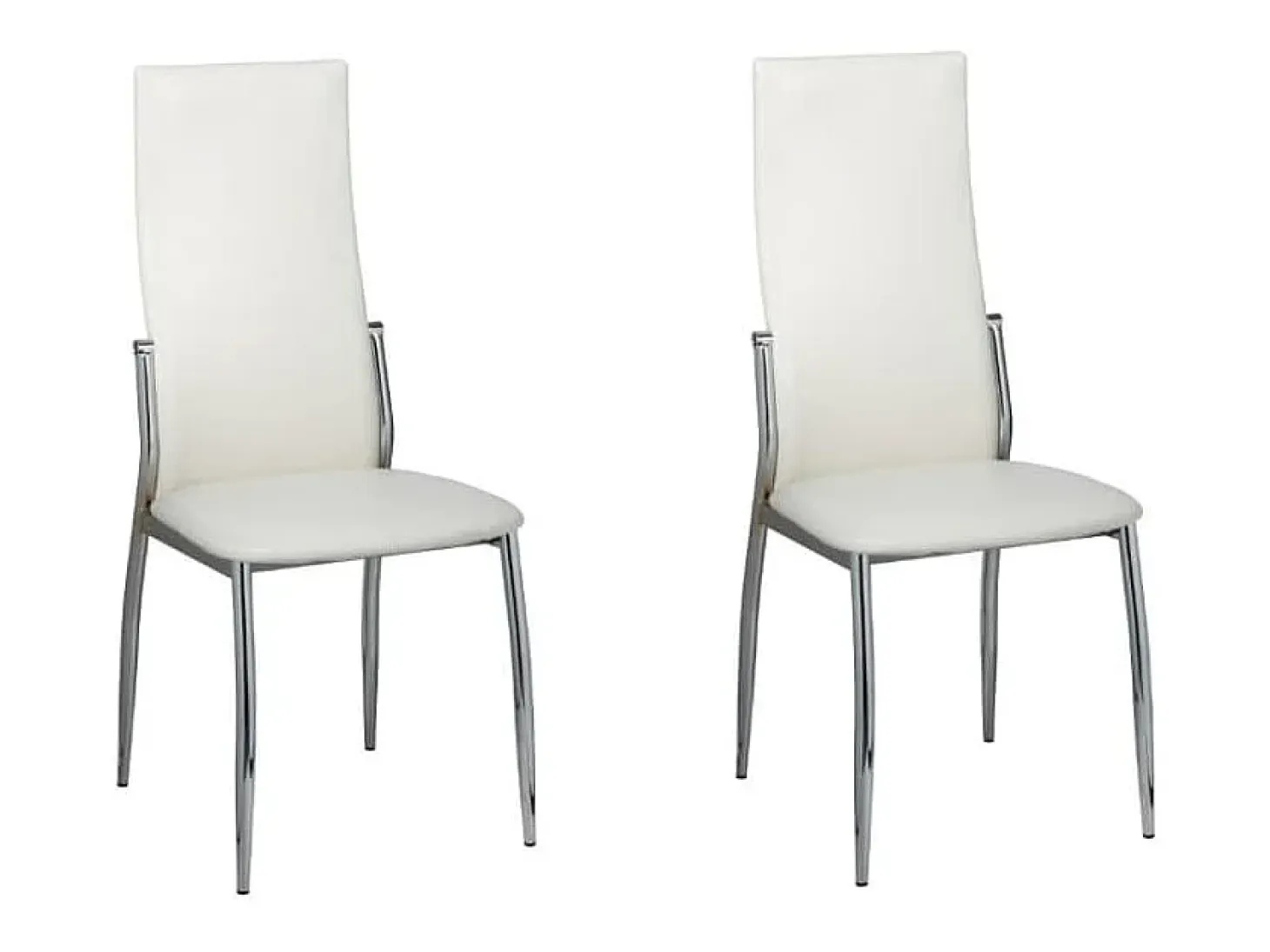 Sillas de comedor 2 unidades cuero sintético blanco