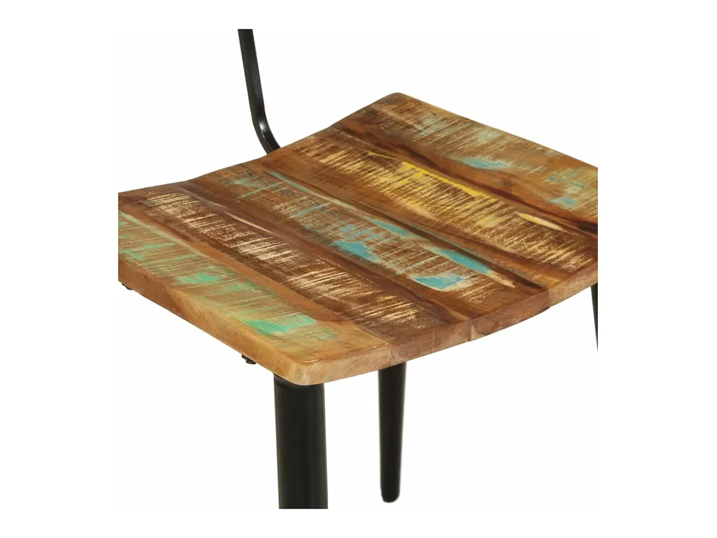 Sillas de comedor 2 unidades madera maciza reciclada