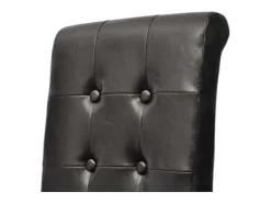 Sillas de comedor 2 unidades cuero sintético marrón