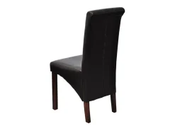 Sillas de comedor 2 unidades cuero sintético marrón