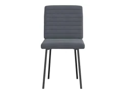 Sillas de comedor 4 unidades terciopelo gris oscuro