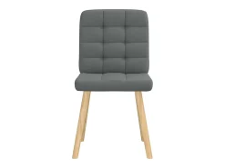 Sillas de comedor 6 unidades tela gris oscuro