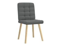 Sillas de comedor 6 unidades tela gris oscuro