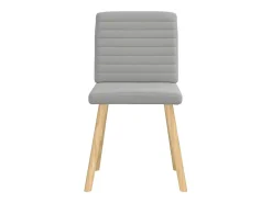 Sillas de comedor 6 unidades tela gris nube