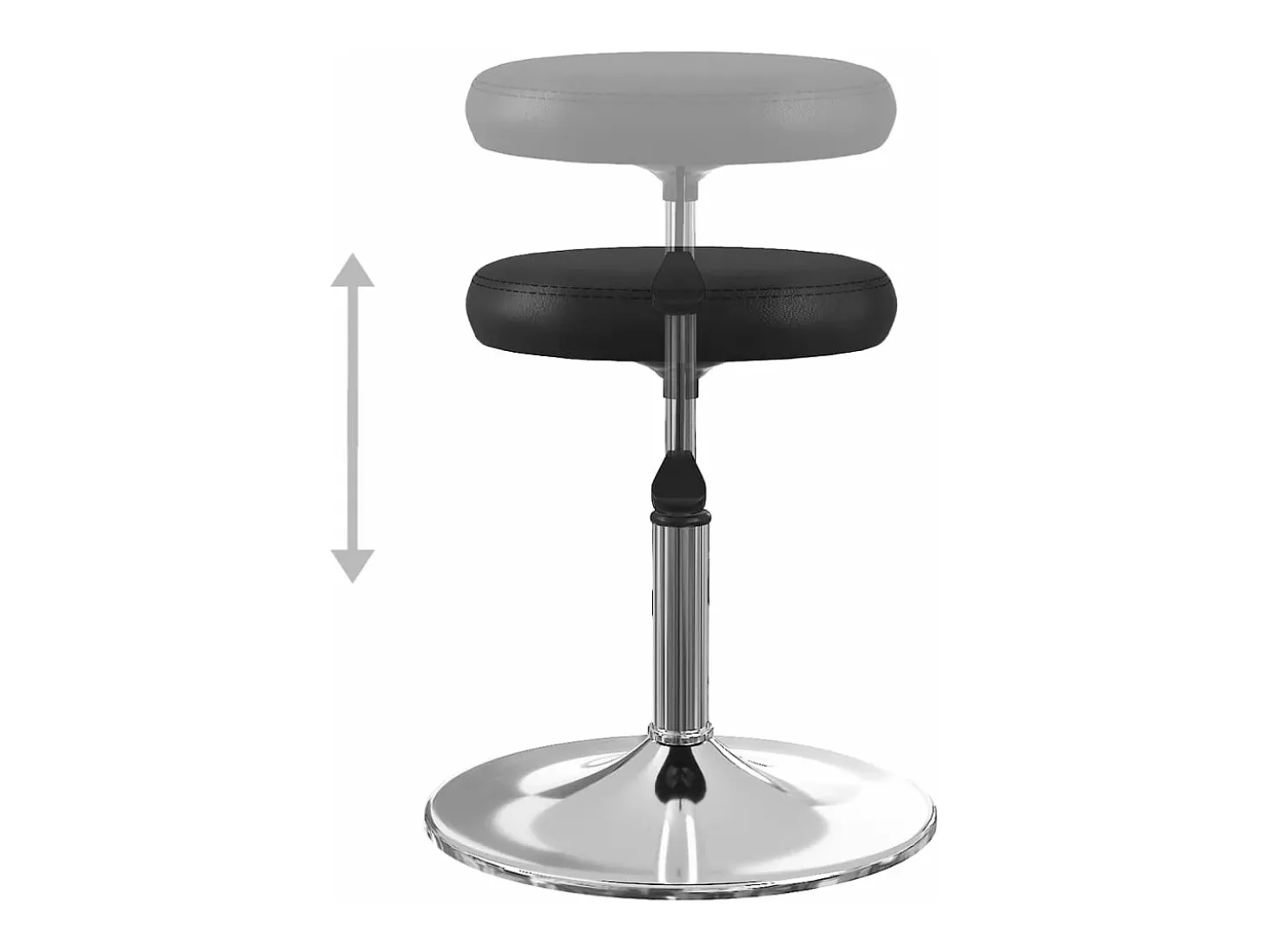 Sillas de comedor 4 unidades cuero sintético negro