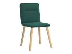 Sillas de comedor 6 unidades tela verde oscuro