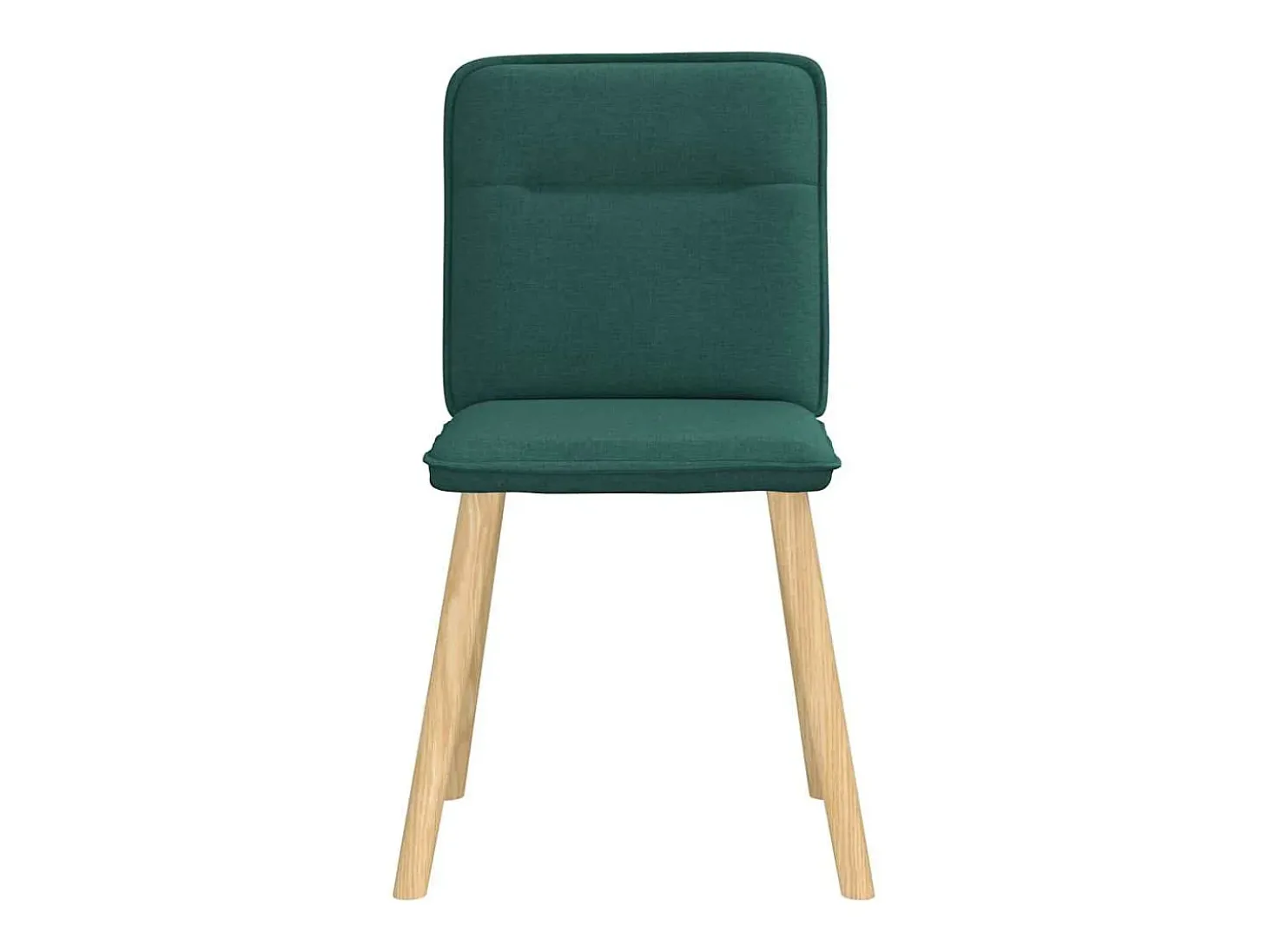 Sillas de comedor 6 unidades tela verde oscuro