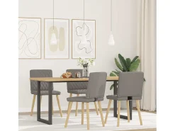 Sillas de comedor 4 unidades tela taupe
