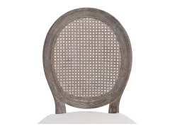 Sillas de comedor 4 unidades tela color crema