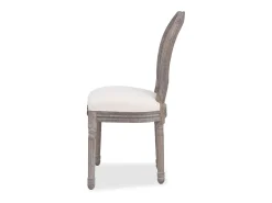 Sillas de comedor 4 unidades tela color crema