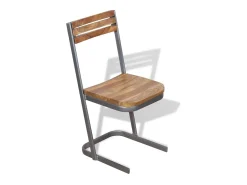 Sillas de comedor 4 unidades madera maciza de teca