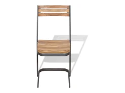 Sillas de comedor 4 unidades madera maciza de teca