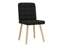 Sillas de comedor 2 unidades tela negro
