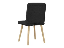 Sillas de comedor 2 unidades tela negro