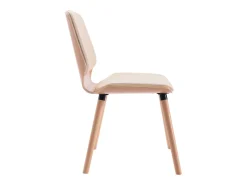 Sillas de comedor 2 unidades cuero sintético color crema