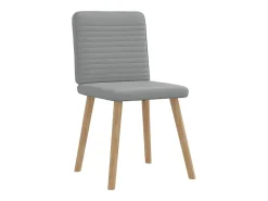 Sillas de comedor 6 unidades de tela gris claro
