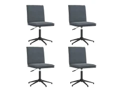 Sillas de comedor 4 unidades terciopelo gris oscuro