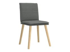 Sillas de comedor 6 unidades tela gris oscuro
