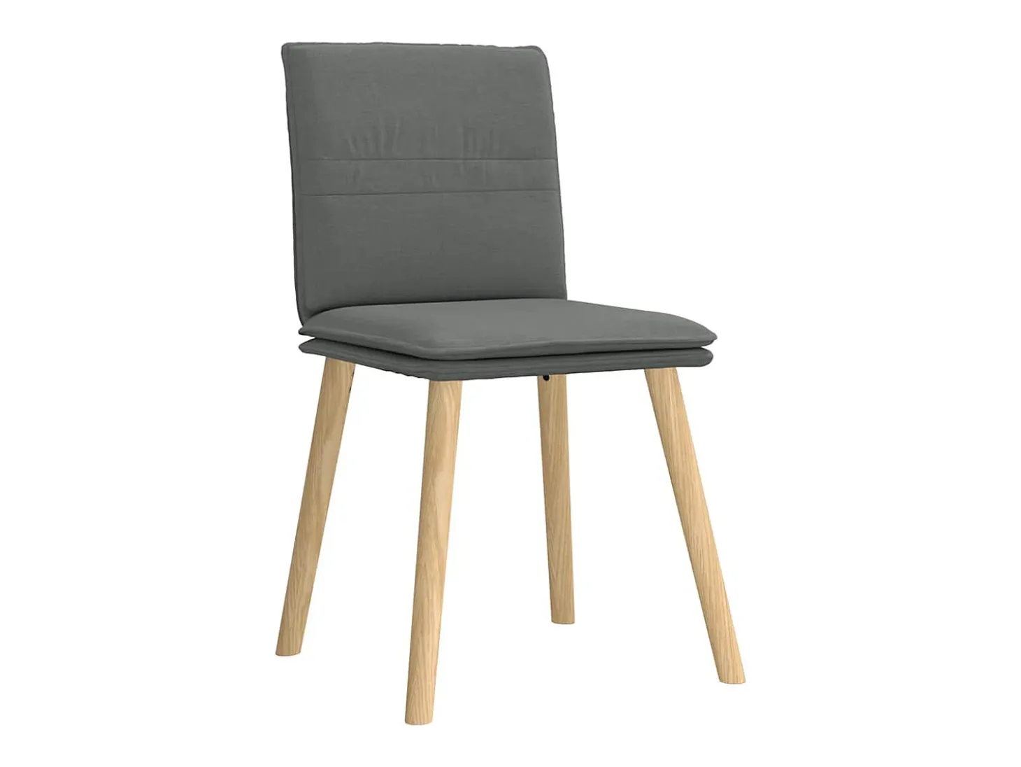 Sillas de comedor 6 unidades tela gris oscuro