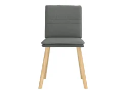 Sillas de comedor 6 unidades tela gris oscuro