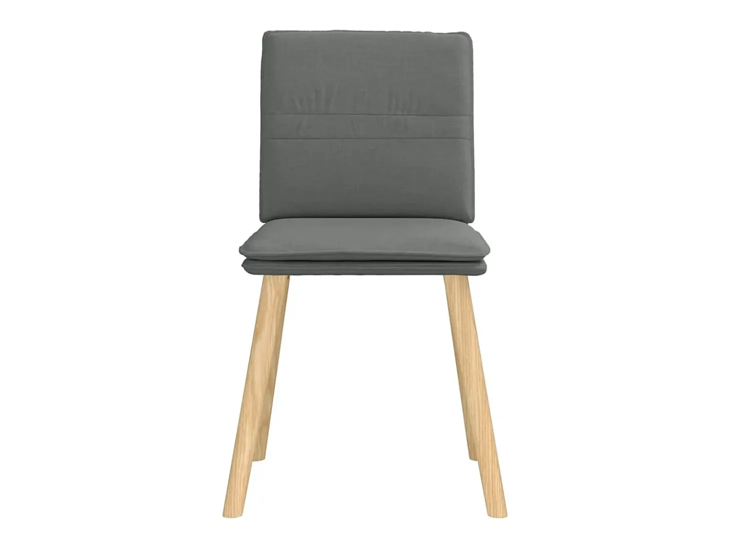 Sillas de comedor 6 unidades tela gris oscuro