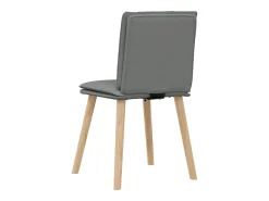 Sillas de comedor 6 unidades tela gris oscuro