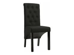 Sillas de comedor 2 unidades de tela negra