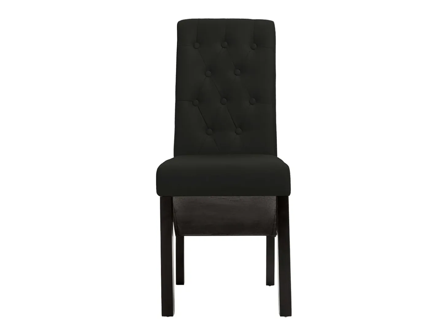 Sillas de comedor 2 unidades de tela negra