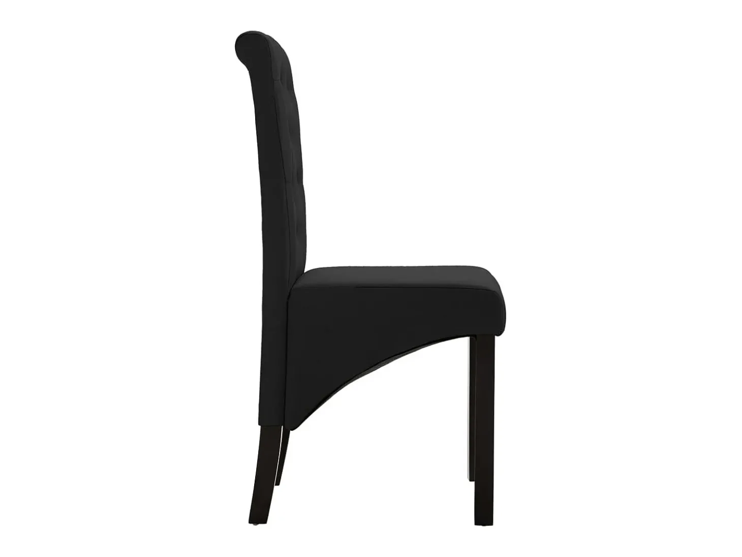 Sillas de comedor 2 unidades de tela negra