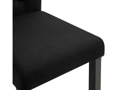 Sillas de comedor 2 unidades de tela negra