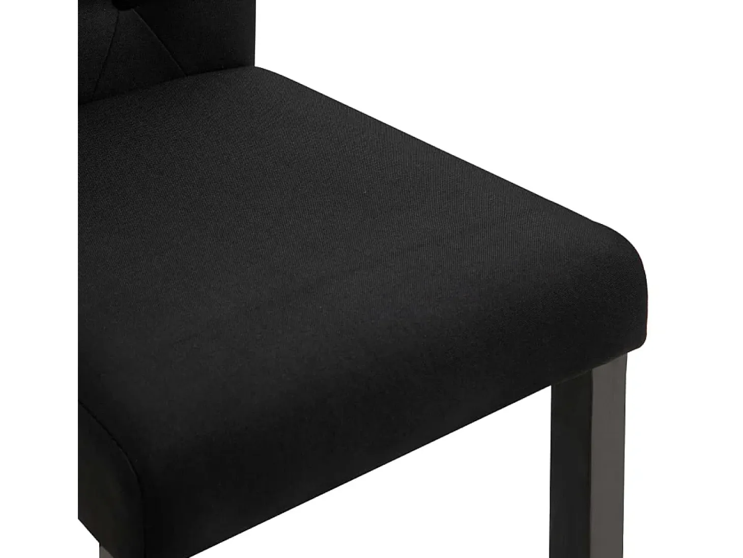 Sillas de comedor 2 unidades de tela negra