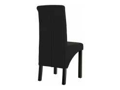 Sillas de comedor 2 unidades de tela negra