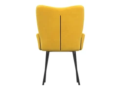 Sillas de comedor 2 unidades terciopelo amarillo
