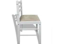 Sillas de comedor 6 unidades madera maciza y terciopelo blanco