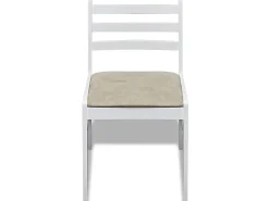 Sillas de comedor 6 unidades madera maciza y terciopelo blanco