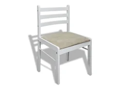 Sillas de comedor 6 unidades madera maciza y terciopelo blanco