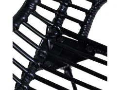 Sillas de comedor 4 unidades de ratán natural negro