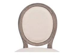 Sillas de comedor 4 unidades tela color crema
